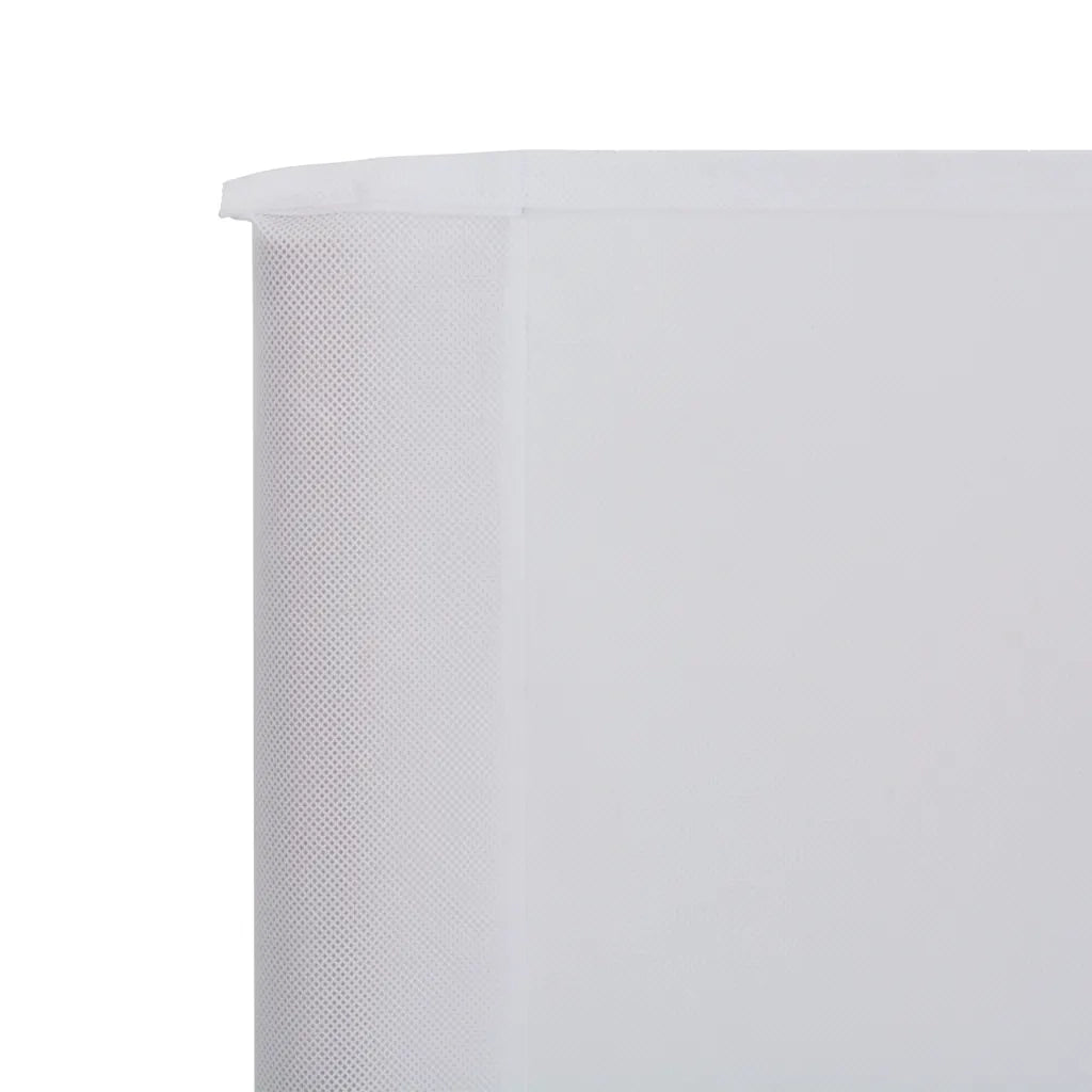 Paravento a 3 Pannelli in Tessuto 400x80 cm Bianco Sabbia 47140