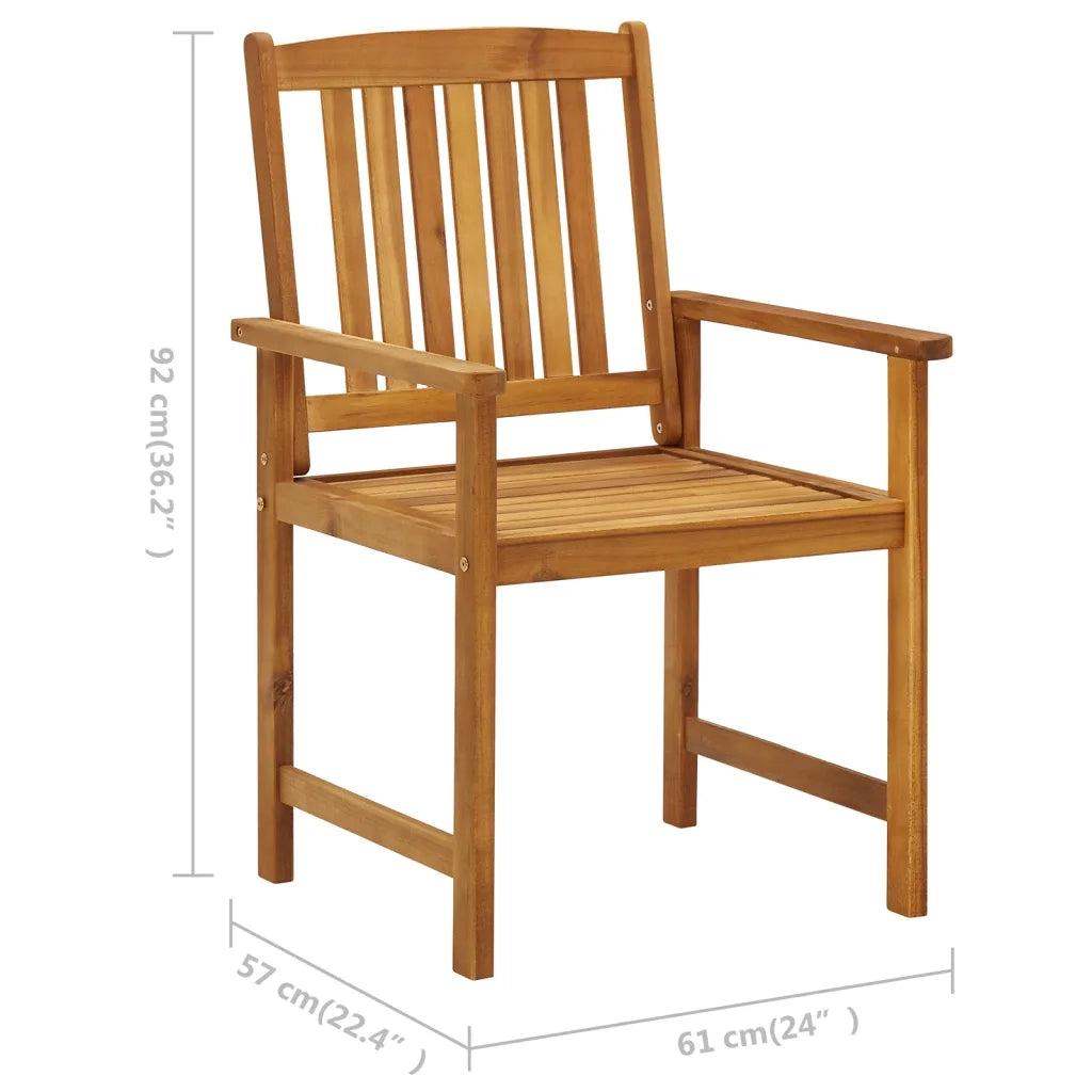 Sedie da Giardino con Cuscini 8 pz in Legno Massello di Acacia 3078202