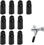 Kit di protezione per bocchette da birra 10 pezzi - PVC - Nero - Coperchio per maniglia - Igiene - Duraturo - Adatto per getti di 15 mm - Birrafaucetta
