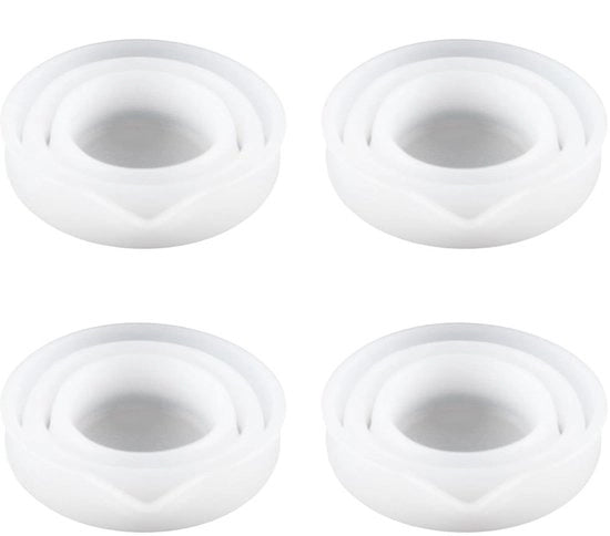 Set di 4 misurini di silicone pieghevoli da 100 ml - Duraturo - Flessibile - Adatto per detergenti liquidi