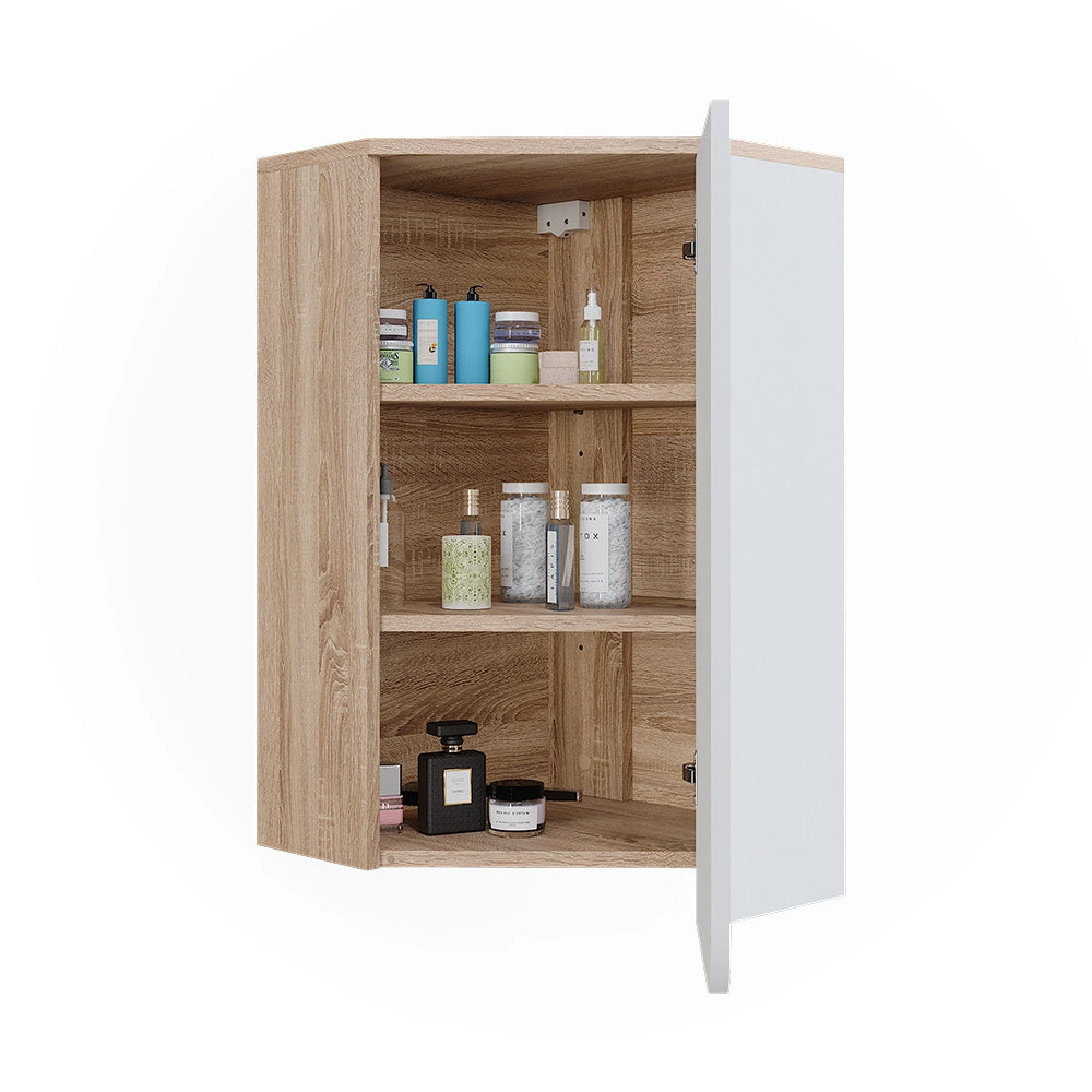 Vicco Pensile angolare Sonoma/Bianco 42.4 x 75 cm