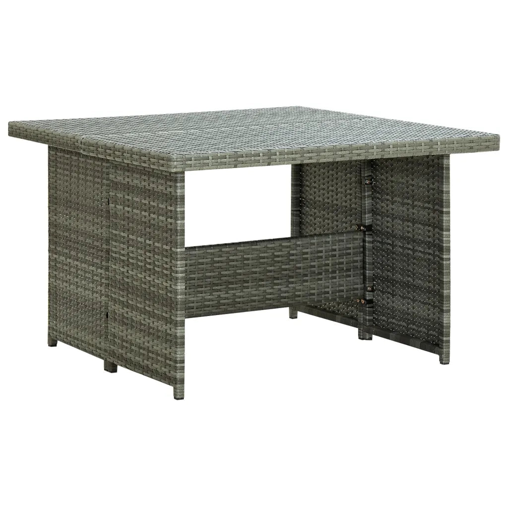 Set Divani da Giardino 6 pz con Cuscini in Polyrattan Grigio cod mxl 37778