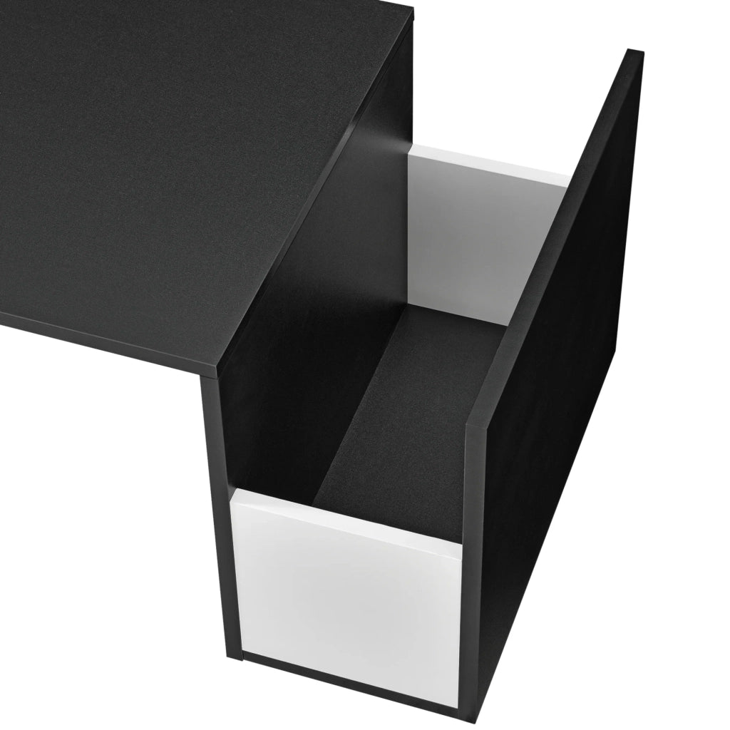 Tavolino da salotto 90 cm bianco e nero 03_0006169
