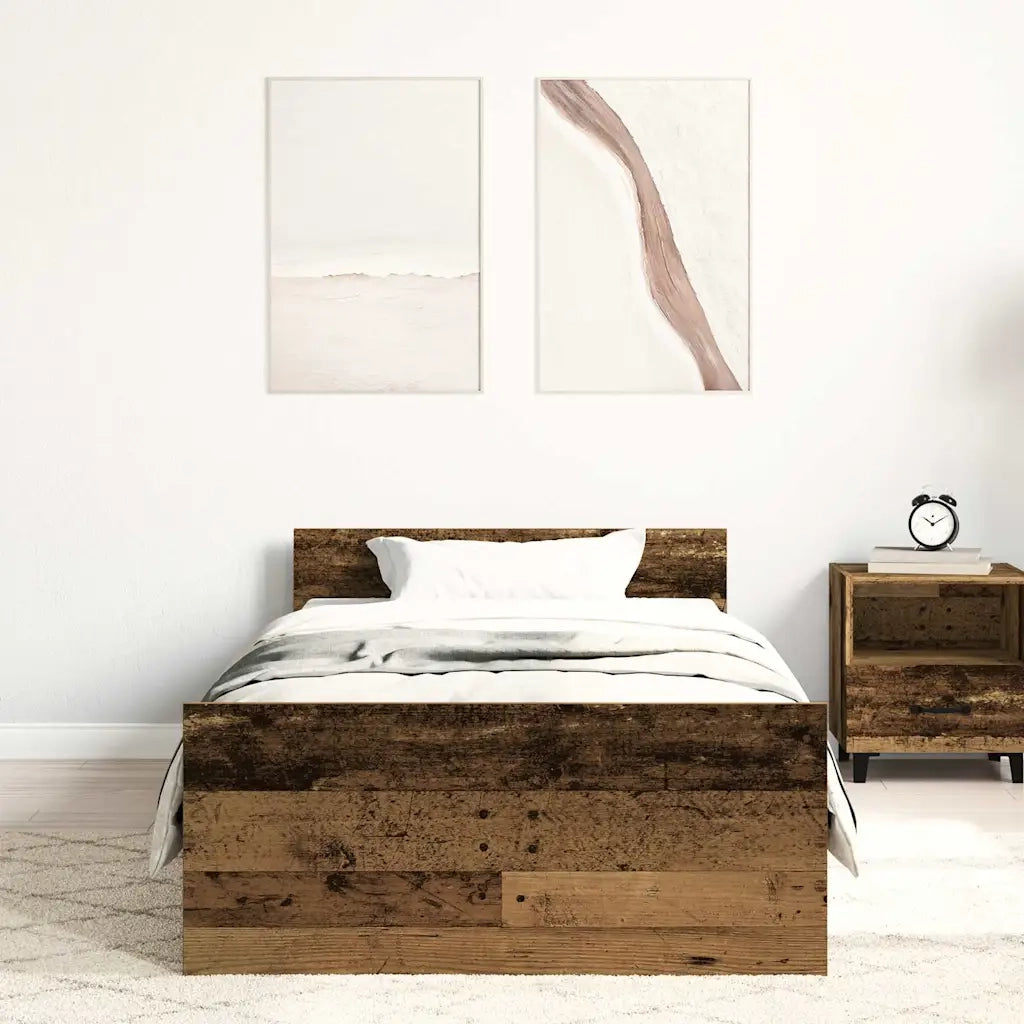 Giroletto senza Materasso Legno Antico 90x200cm in Truciolato