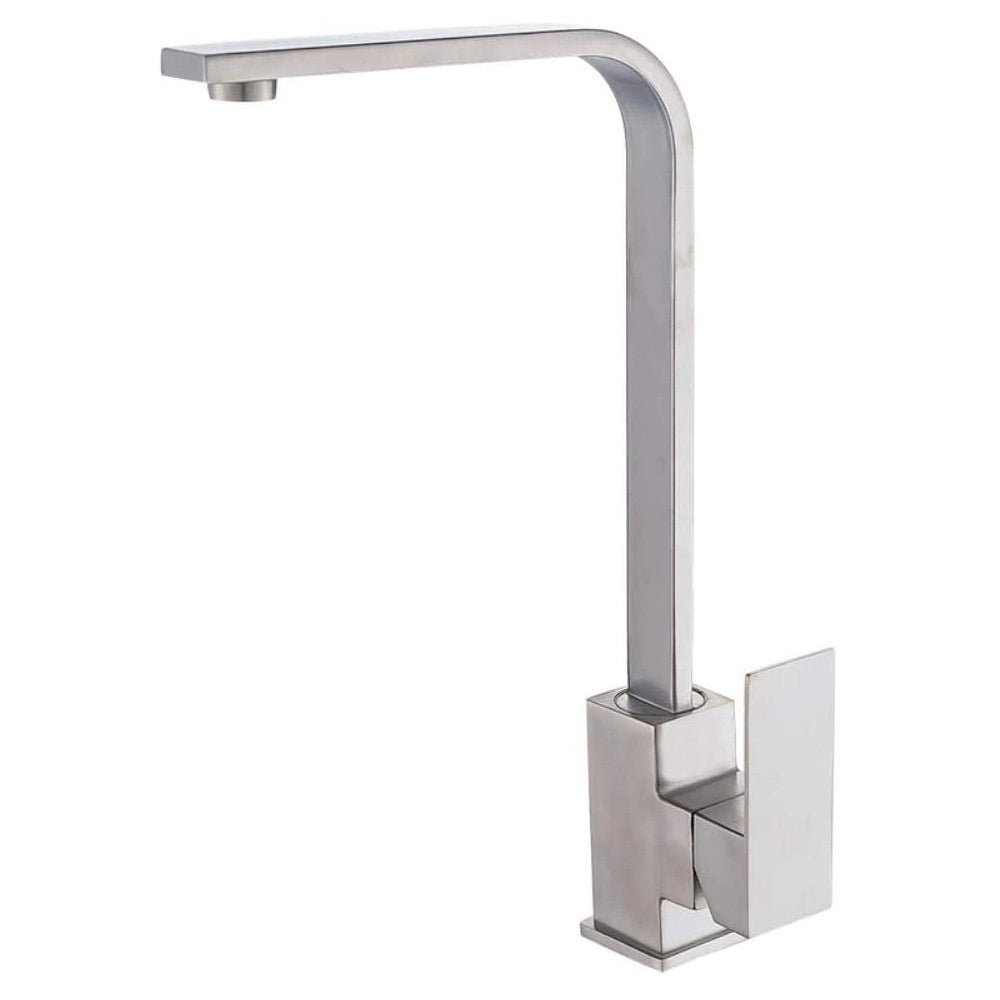 Trade Shop - Rubinetto Monocomando Lavello Cucina Tubo Canna Alta Lunga Quadrata Sail Cube -