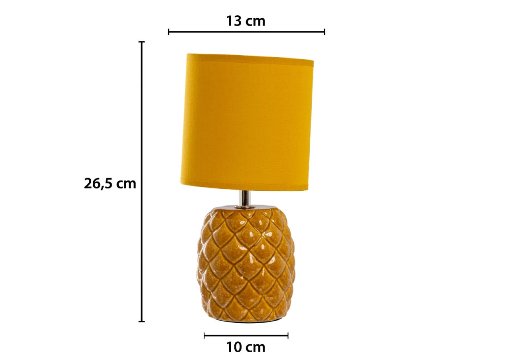 Lampada Da Tavolo Comodino Ricaricabile Accensione On/Off Modello Nasso - Lampada - Giallo