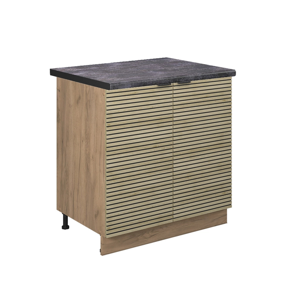 Vicco Base lavello Pannello in quercia 80 cm , PL Antracite