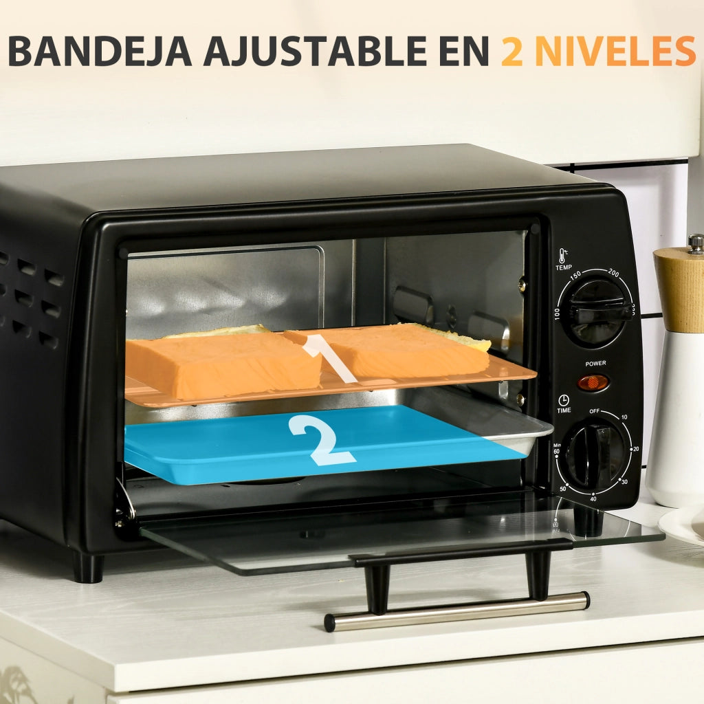 Forno Elettrico da Tavolo ¨C Xylo ¨C 10L 750W 230¡æ Timer 36,5x26x22cm Nero