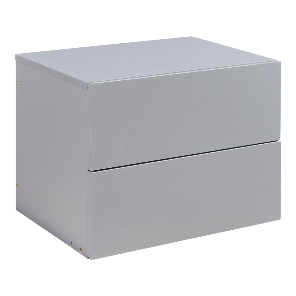 Comodino da Parete Ampfing con 2 Cassetti 40x29x30 cm Grigio Chiaro [en.casa]