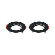 2 PZ Porta Faretti LED GU10 MR16 Rotondi Fissi con Molla Neri SKU 6641