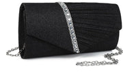 Borsa Clutch per Donna, Tasca per la Sera, Tasca Enveloptas Elegante con Strass, Borsa a Tracolla con Strass per Matrimonio, Festa, Cene, Vacanza, Regalo