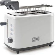 Tostapane 820 W con 2 canali larghi - 7 livelli di tostatura - Denti rimovibili - Fermatura riscaldamento e congelamento - Lame a grani - Pieghe antiscivolo