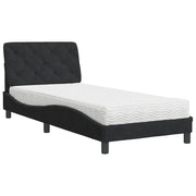 Letto singolo | Letto per adulti | Letto con Materasso Nero 80x200 cm in Velluto