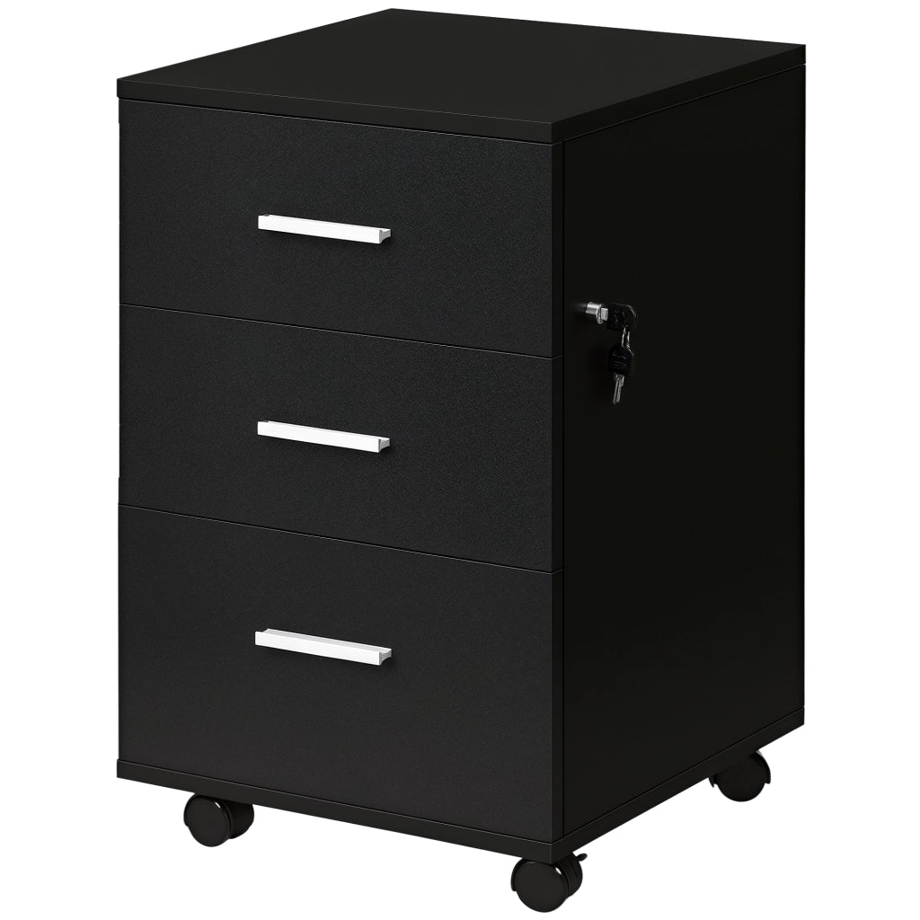 Scrivania con cassetti ¨C zephmum ¨C nero 40x40x61,5 cm