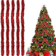 Slinga per albero di Natale con materiale di alta qualità - decorazione per albero di Natale a doppia strato circolare - riutilizzabile - 2 m - 5 pezzi - decorazione per Natale