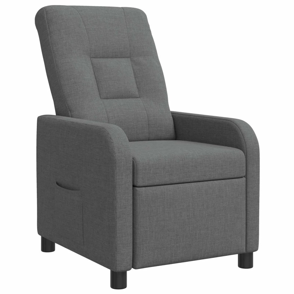 Divano Sedia-Poltrona reclinabile Grigio Scuro Tessuto 608858