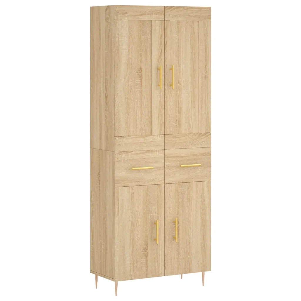 Credenza Rovere Sonoma 69,5x34x180 cm in Legno Multistrato 3199868