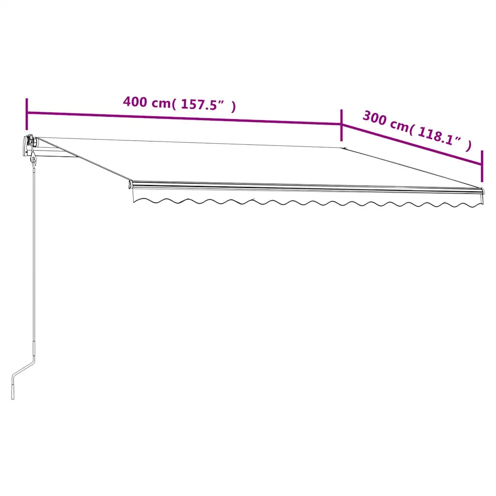 Tenda da Sole Retrattile Automatica 400x300 cm Arancione e Marrone 3051203