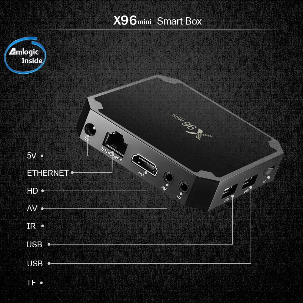 Trade Shop - X96 Mini Android Box 7.1 Quad-core S905w 2gb 16gb 4k Smart Tv Wifi Media Player -