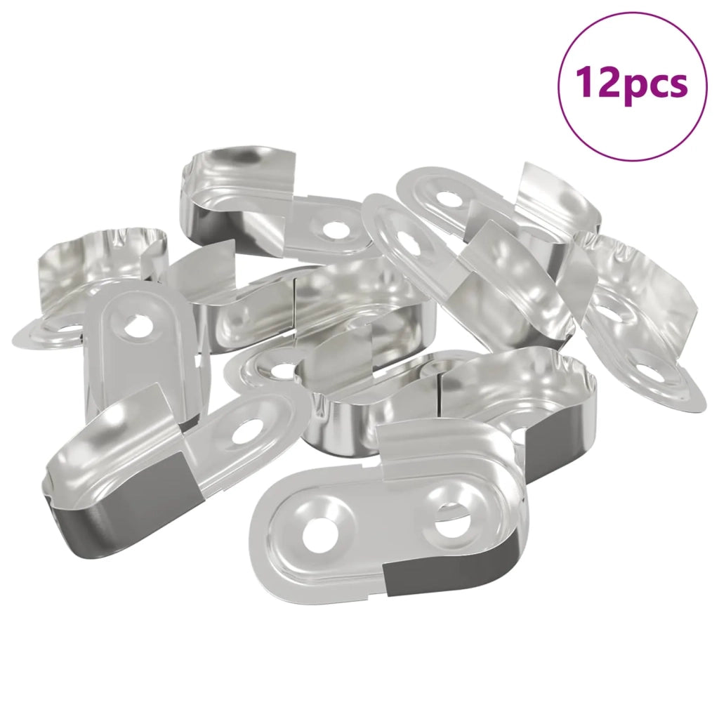Braccio per asta dell'armadio 12 pz Zinco Bianco Ferro CFW2789990