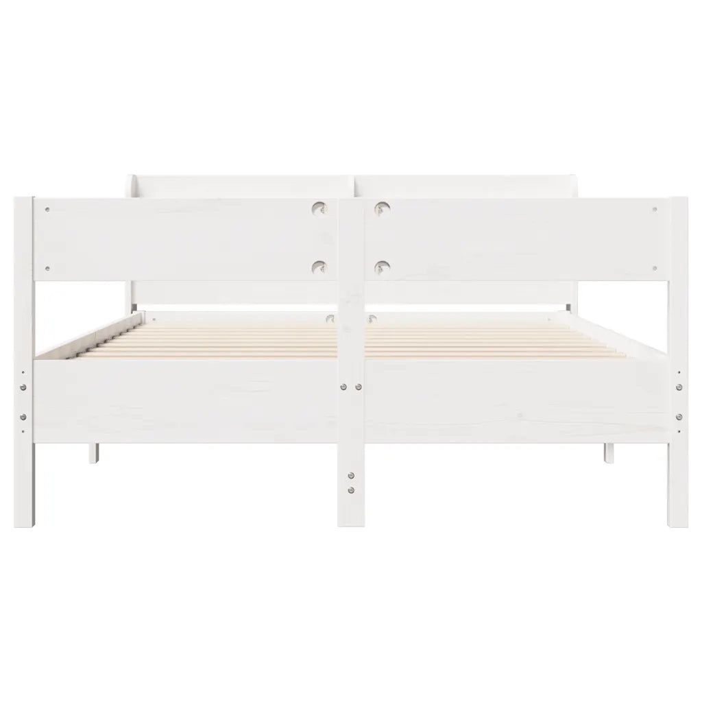 Letto senza Materasso Bianco 120x200 cm Legno Massello di Pino 3306931