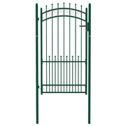 Cancello per recinzione Emmen con punte in acciaio 104x134,5 cm verde 146386