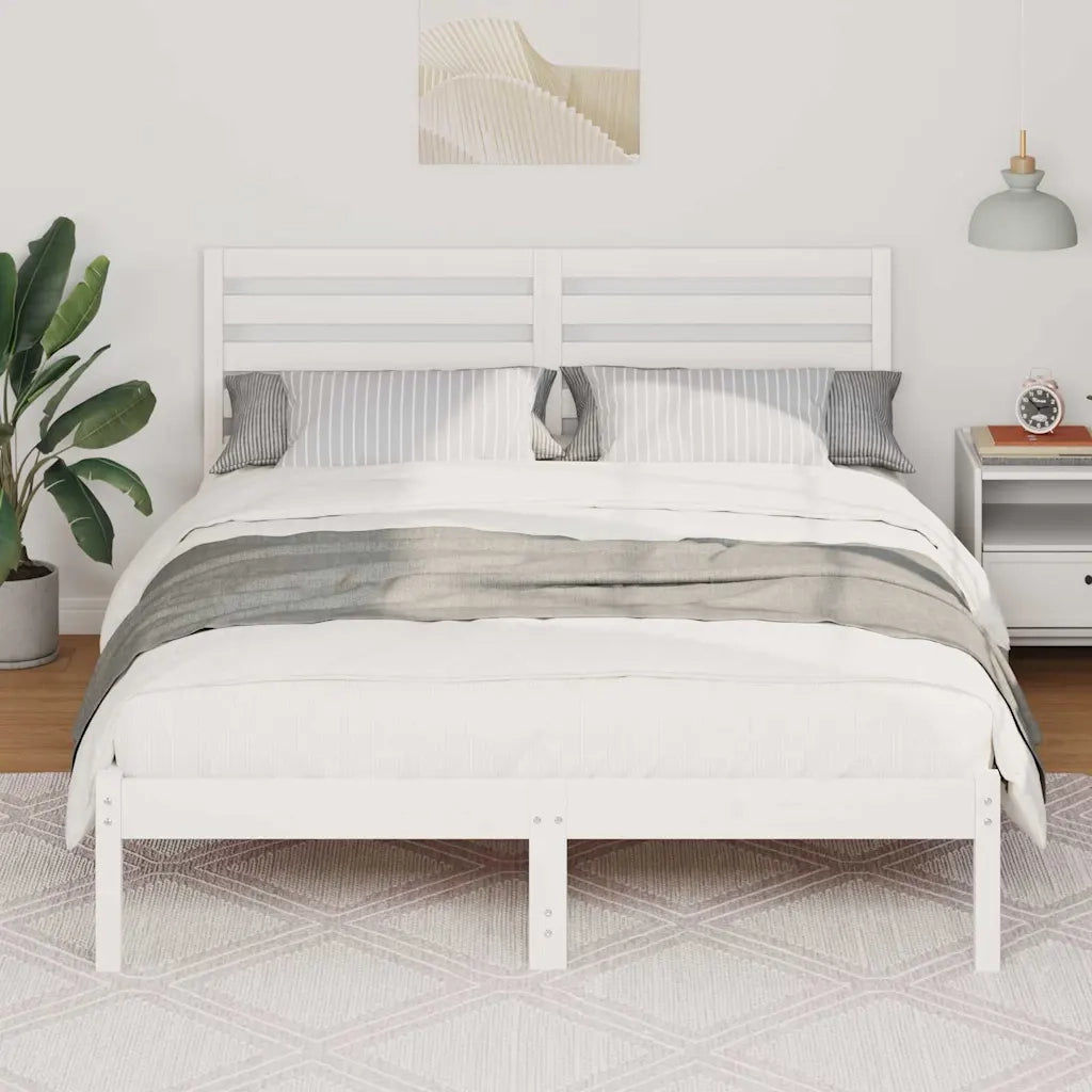 Struttura del letto Bianco 120 x 190 cm Pino massello