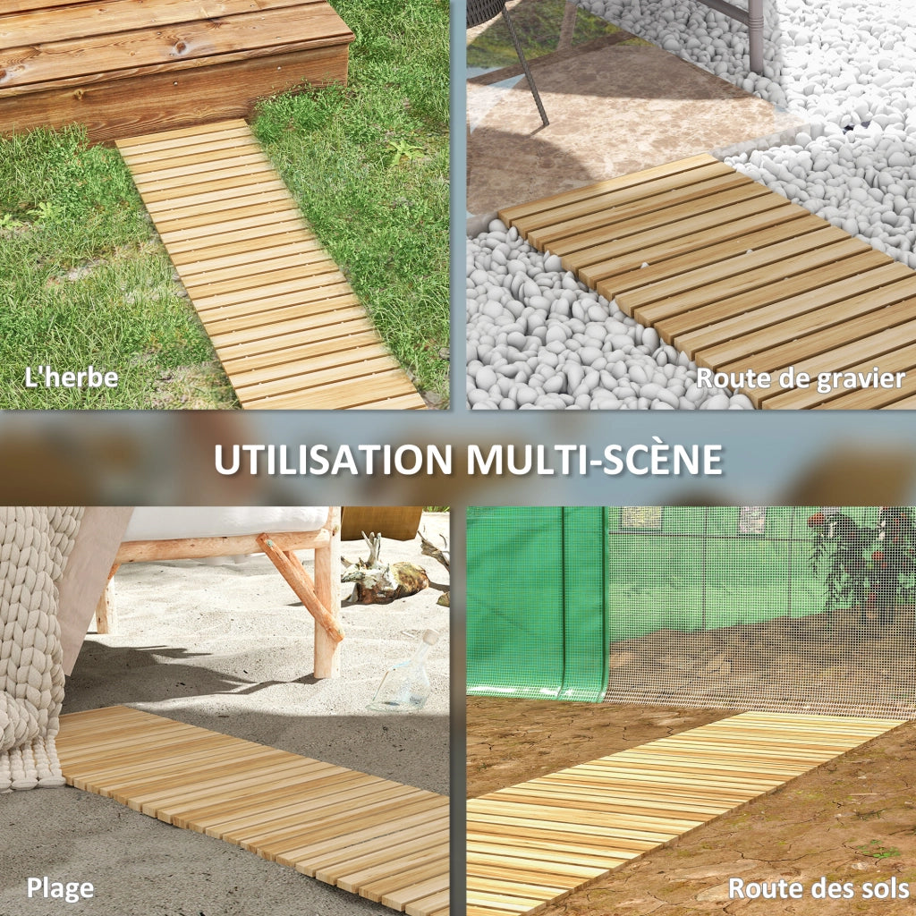 Percorso da giardino in legno di pino ¨C zephmum ¨C 120x38 cm