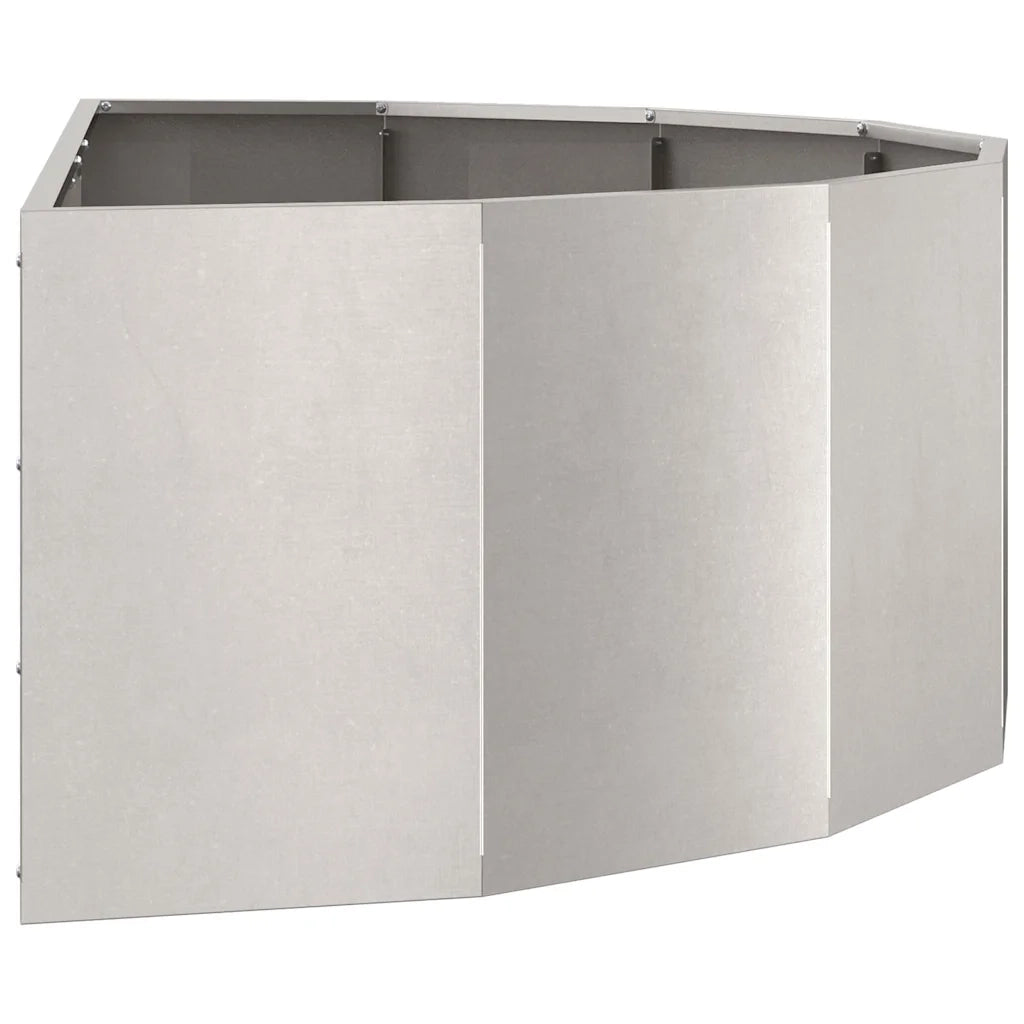 Fioriera-Vaso-Contenitore per Piante Argento 120 x 60 x 35 cm Acciaio inossidabile