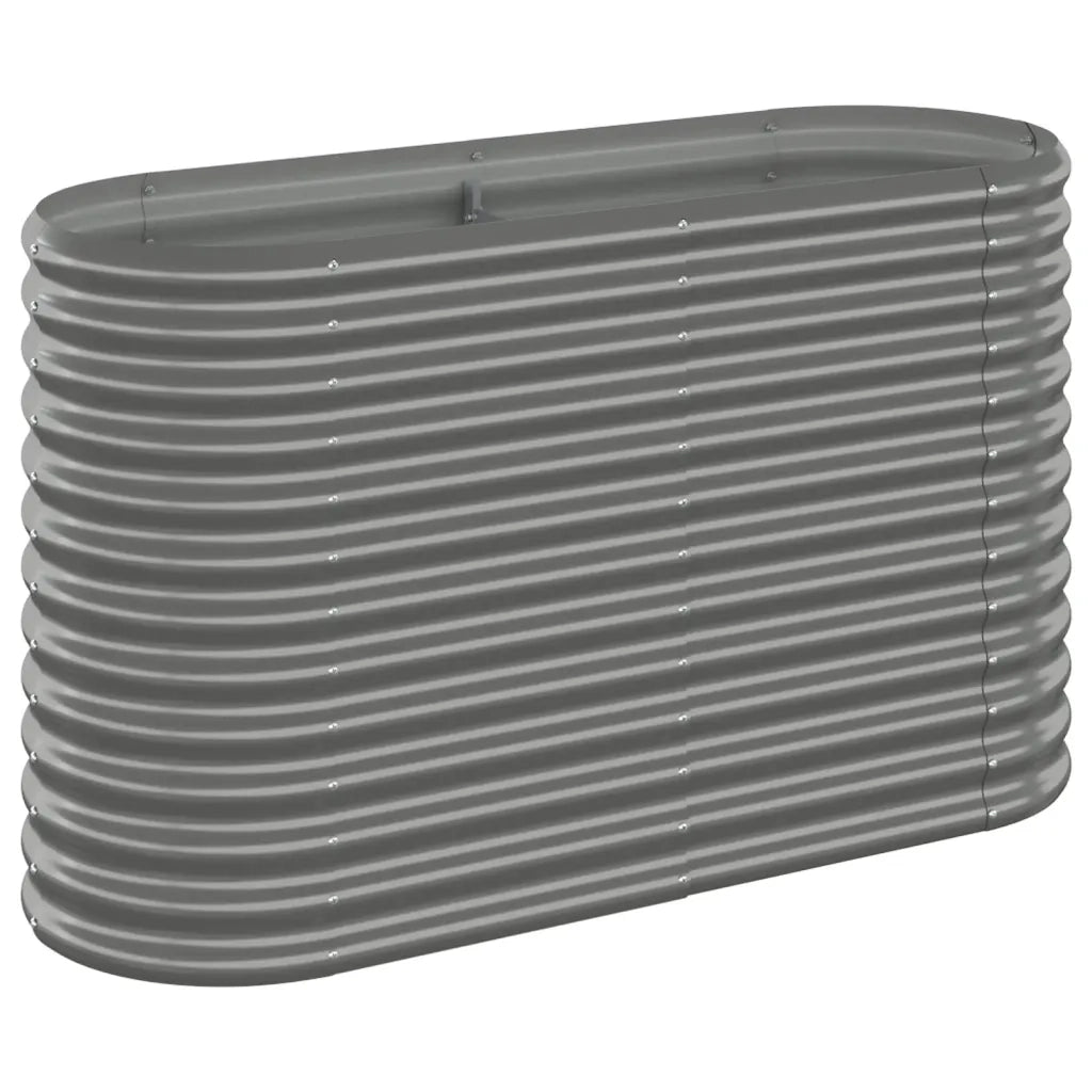 Letto Giardino Acciaio Verniciato a Polvere 114x40x68 cm Grigio