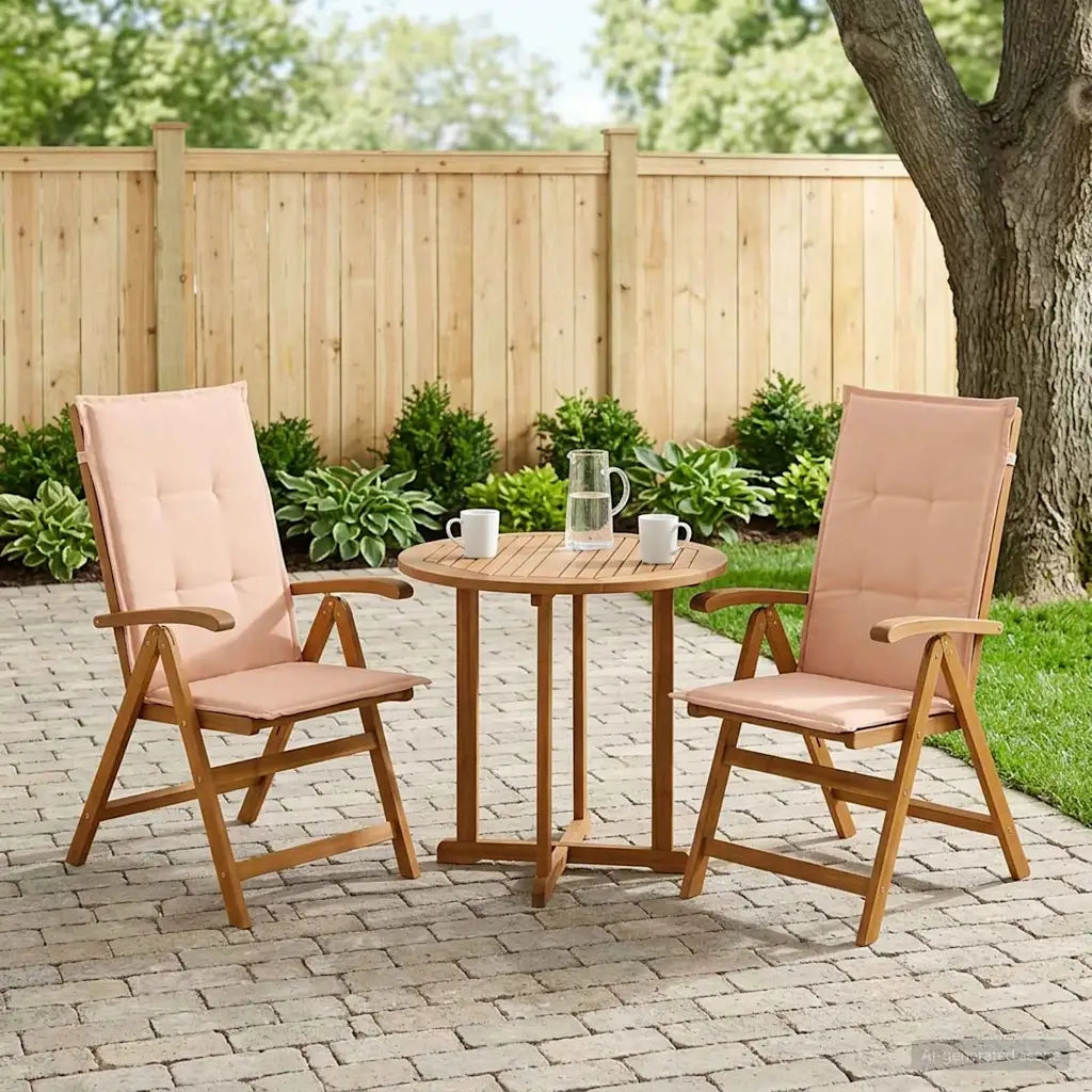 Sedie da giardino reclinabili 2 pz Naturale 42041429