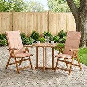 Sedie da giardino reclinabili 2 pz Naturale 42041429