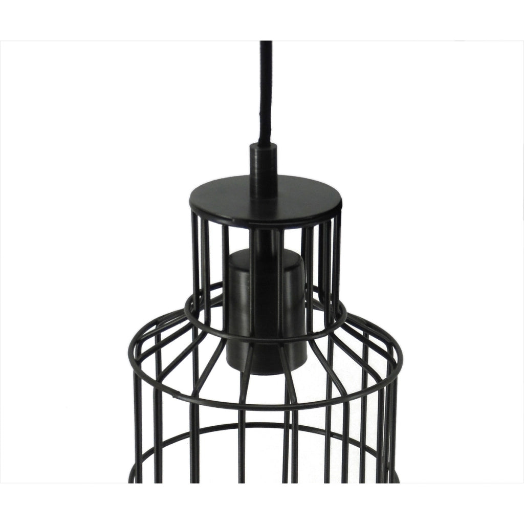 Lampada a sospensione Adhara in ferro nero