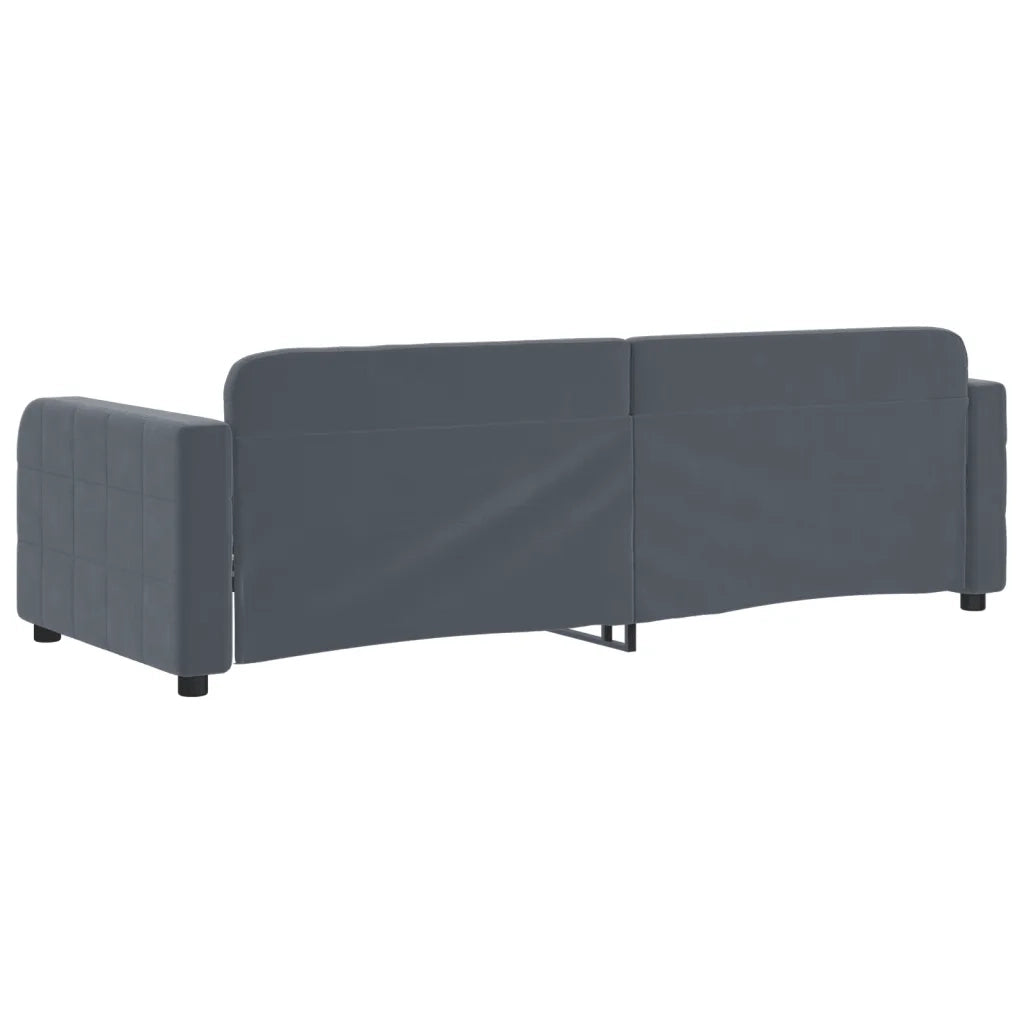 Letto singolo | Letto per adulti | Letto da Giorno Grigio Scuro 80x200 cm in Velluto