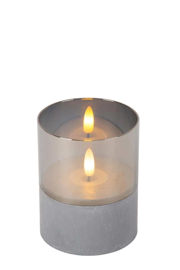 Lampada da tavolo classica VELAS 3 LED vetro grigio Lucide