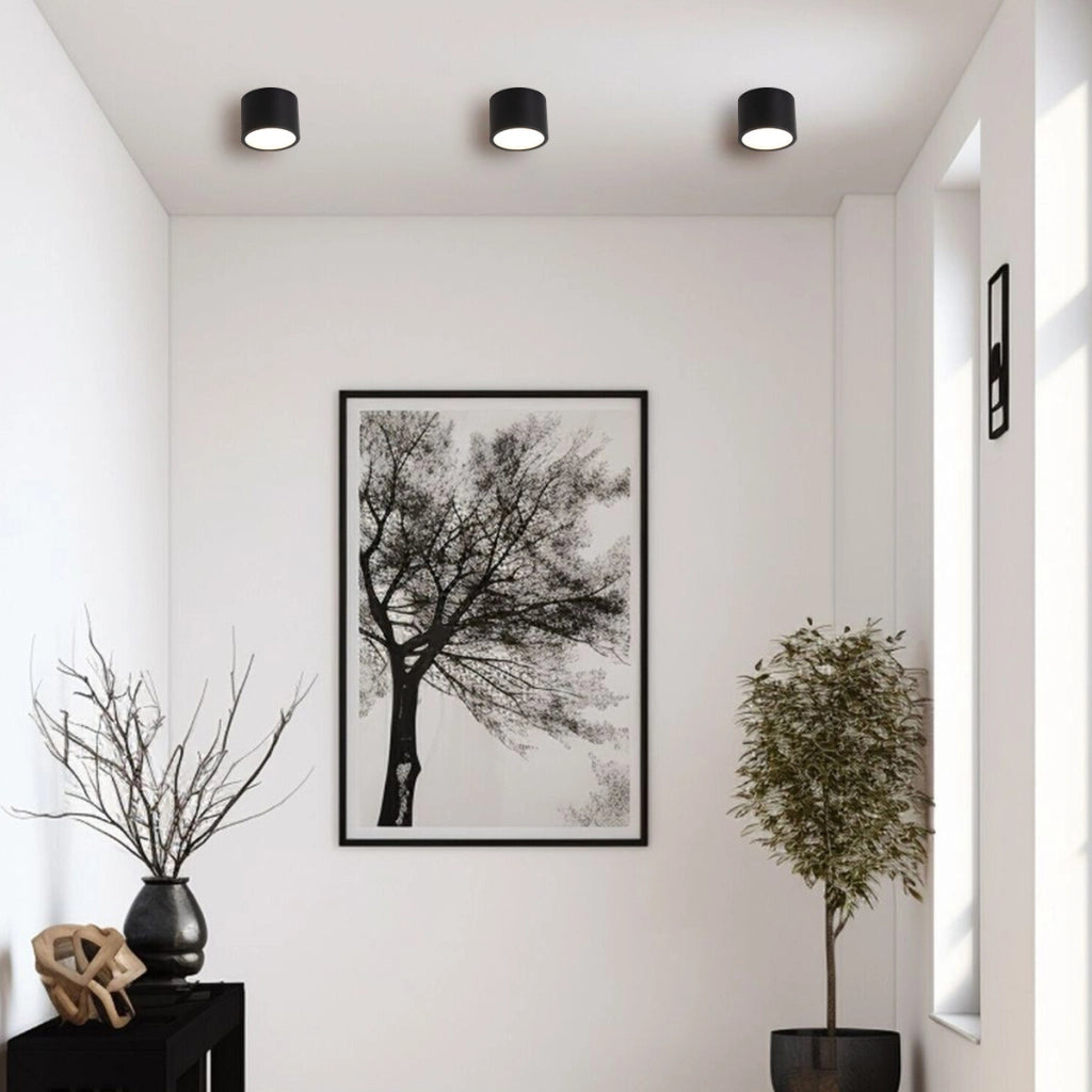 Spot soffitto moderno nero Ø8,2cm IP65 GX53 Kendal