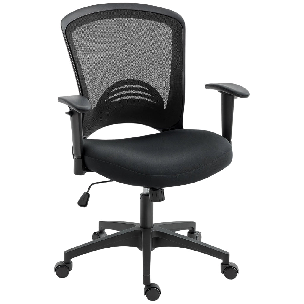 Sedia da ufficio regolabile con schienale in rete ¨C zephmum ¨C nero