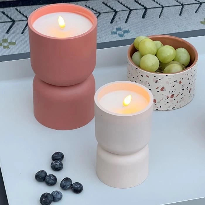 Lampada da tavolo per esterno - BRILLIANT - LOVERE - Forma di candela - Plastica - 3 W - Beige e marrone chiaro