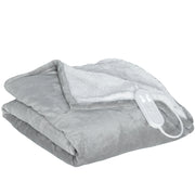 Coperta elettrica riscaldante ¨C zephmum ¨C 180x130 cm grigio 9 temperature timer lavabile