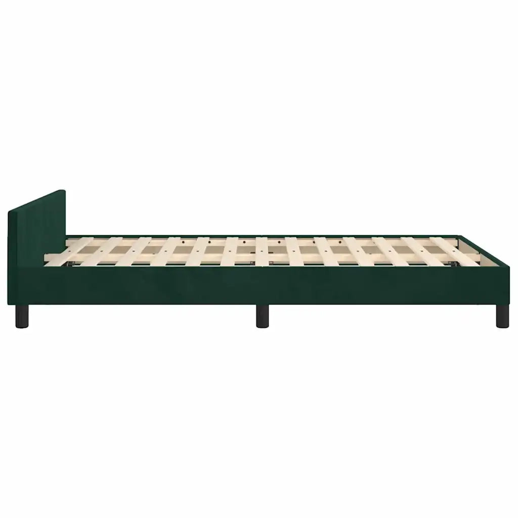 Giroletto senza Materasso Verde Scuro 120x190 cm Velluto