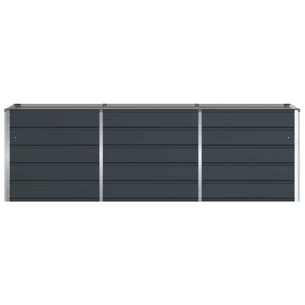 Fioriera Antracite 240 x 80 x 75 cm Acciaio