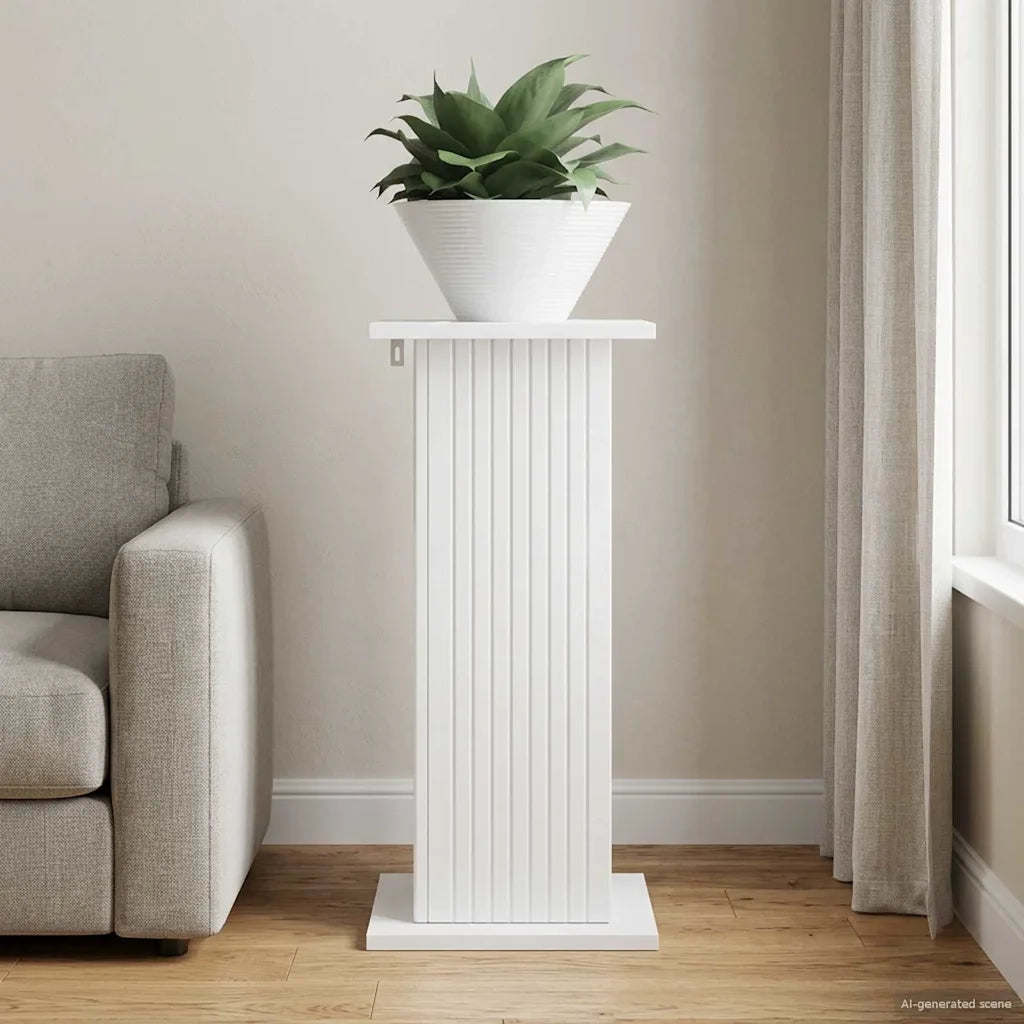 Supporto per piante Bianco Lucido 30,5 x 30 x 60,5 cm 899788