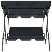 Panchina a Dondolo da Giardino Antracite 170x110x153 cm 45352