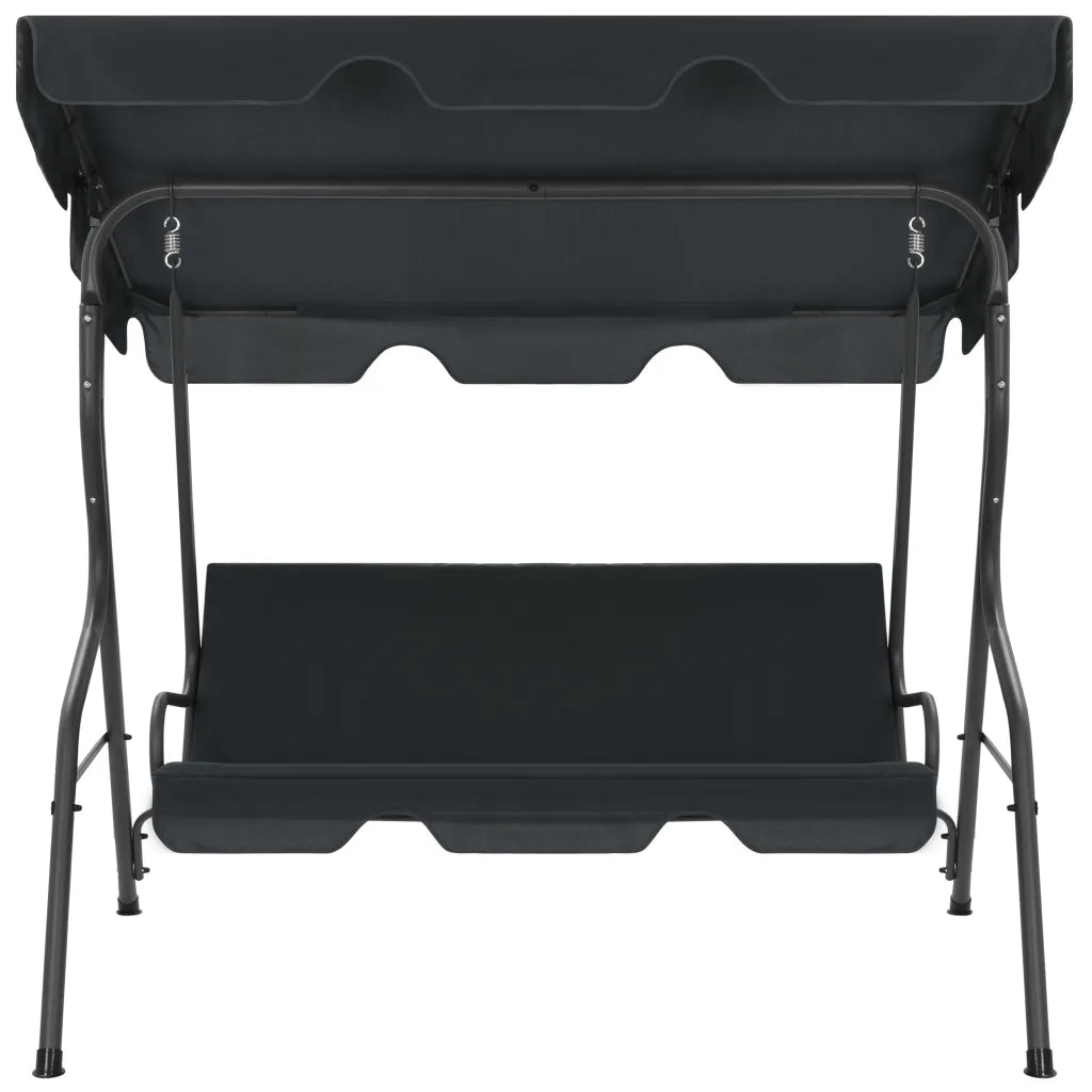 Panchina a Dondolo da Giardino Antracite 170x110x153 cm 45352
