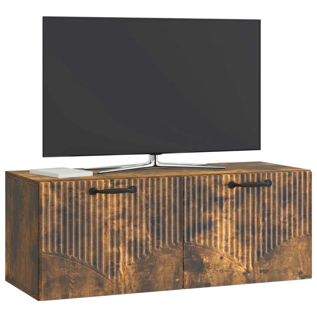 Mobile Porta TV da Muro Rovere Fumo 78,5 x 31 x 30 cm 899060