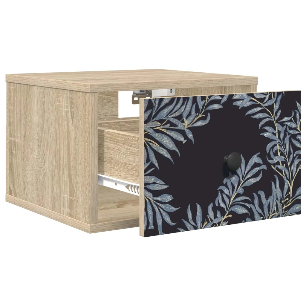 Mobiletto da comodino a parete DOKKUM 2 pz Rovere Sonoma 8007462