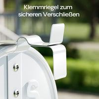 Cassetta postale americana in acciaio zincato bianco con materiale di montaggio