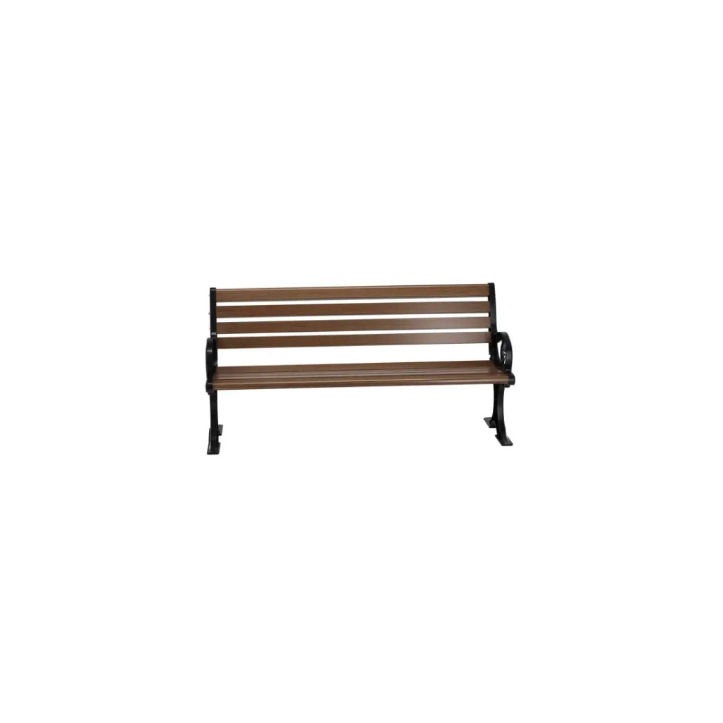 Panca da esterno CLASSICA 150 cm alluminio verniciato a polvere nero design giardino