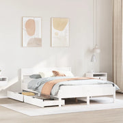 Letto senza Materasso Bianco 120x190 cm Legno Massello di Pino 3301768