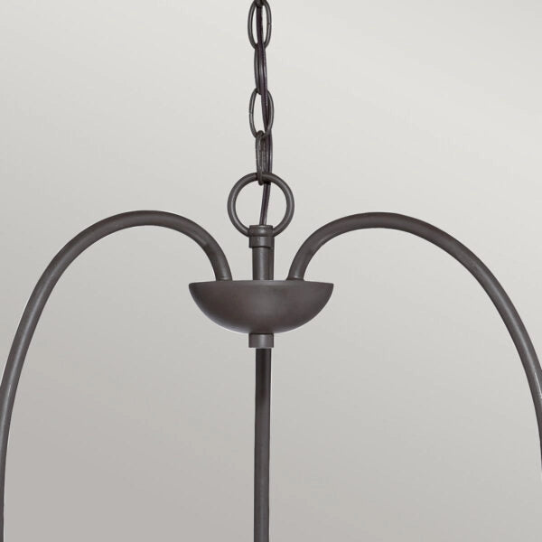 Lampadario Trilogy 3 luci E27 bronzo antico Quoizel